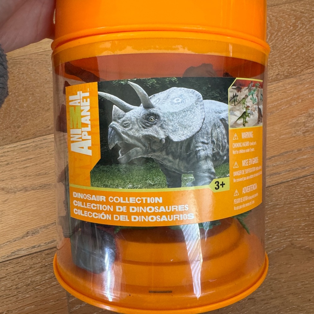 Used 80% new Dinosaur Collection Orange Container
